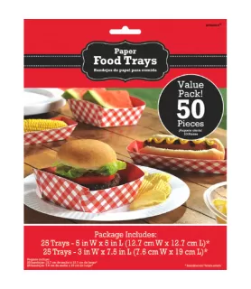 Summer 'Picnic Party' Paper Food Trays (50pc)