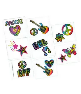 Neon Doodle Temporary Tattoos (1 sheet)