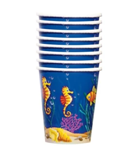 Sea Life 9oz Paper Cups (8ct)