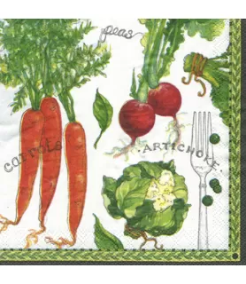 Summer 'Garden Produce' Lunch Napkins (36ct)