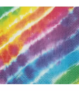Tie-Dye 'Peace and Flowers' Small Napkins (16ct)