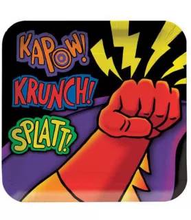 Superhero Fun Large Paper Plates (8ct)