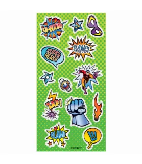 Superhero Birthday Blast Stickers (4 sheets)