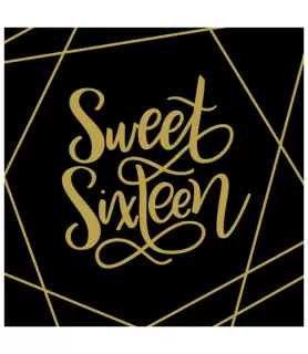 Sweet 16 'Elegant' Lunch Napkins (16ct)