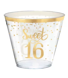 Sweet 16 'Blush' 9oz Plastic Tumblers (30ct)