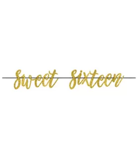 Sweet 16 'Blush' Glitter Banner (1ct)