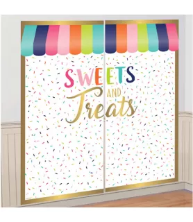 Happy Birthday 'Sweets and Treats' Wall Poster Decorating Kit (2pc)