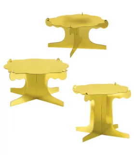 Happy Birthday 'Sweets and Treats' Gold Foil Display Risers (3pc)
