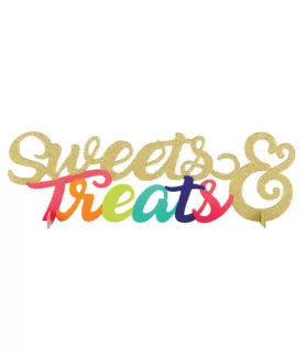 Happy Birthday 'Sweets and Treats' Glitter Centerpiece (1ct)