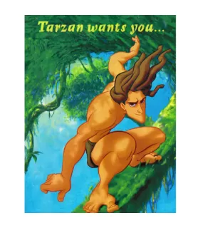 Tarzan Vintage 1999 Invitations w/ Envelopes (8ct)