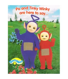 Teletubbies 'Po and Tinky Winky' Greeting Card w/ Envelope (1ct)