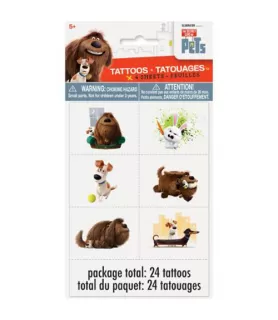 The Secret Life of Pets Temporary Tattoos (4 sheets)