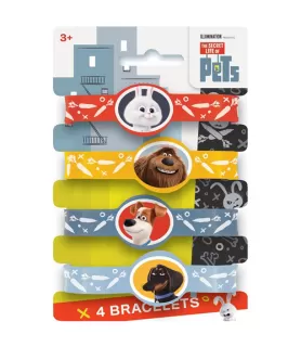 The Secret Life of Pets Rubber Bracelets / Favors (4ct)