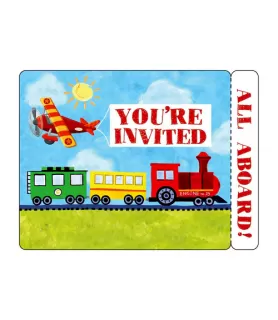 Happy Birthday 'On The Go' Invitations w/ Envelopes (8ct)