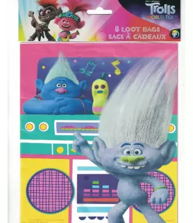 Trolls 'World Tour 2020' Plastic Favor Bags (8ct)