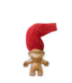 Troll Doll Red Mini Pencil Topper / Favor (1ct)