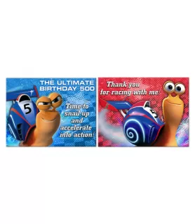 Turbo Invitations and Thank You Postcards w/ Envelopes (8ct)