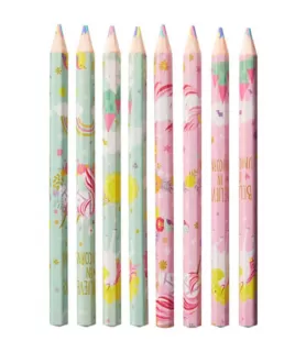 Magical Unicorn Multicolored Jumbo Pencils / Favors (8ct)