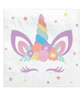Unicorn 'Believe in Magic' Small Napkins (16ct)