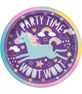 Pastel Unicorn Small Paper Plates (8ct)