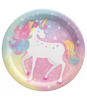 Unicorn 'Enchanted Unicorn' Large Paper Plates (8ct)