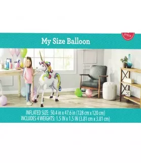Jumbo My Size Unicorn Foil Mylar Balloon (1ct)