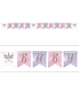 Unicorn Baby Pennant Banner (7ft)