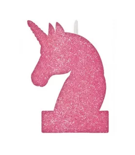 Magical Unicorn Glitter Cake Candle (1ct)