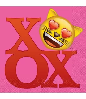 Valentine's Day Emoji Lunch Napkins (16ct)