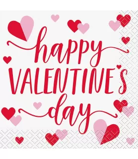Valentine's Day 'Charming Hearts' Small Napkins (16ct) 