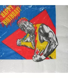 WWF Wrestling Vintage 1991 'Superstars' Happy Birthday Lunch Napkins (16ct)
