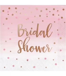 Wedding and Bridal 'Rose All Day' Bridal Shower Large Foil Napkins (16ct)