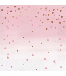 Wedding and Bridal 'Rose All Day' Large Foil Napkins (16ct)