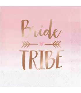 Wedding and Bridal 'Rose All Day' Bride Tribe Large Foil Napkins (16ct)