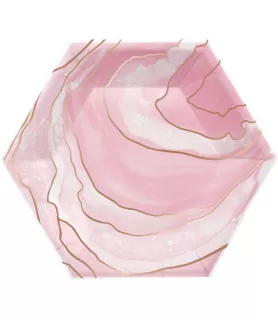 Wedding and Bridal 'Rose All Day' Small Foil Paper Plates (8ct)*