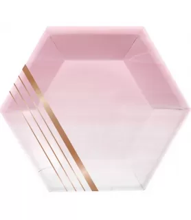 Wedding and Bridal 'Rose All Day' Small Foil Paper Plates (8ct)