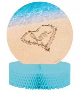 Wedding and Bridal 'Beach Love' Honeycomb Centerpiece (1ct)