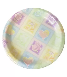 Wedding and Bridal 'Symbols of Love' Large Paper Plates (8ct)