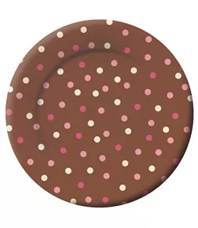 Wedding 'Blush Dots' Small Paper Plates (8ct)