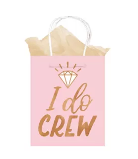Wedding and Bridal 'Blush' Small Kraft Paper Bags (6ct)