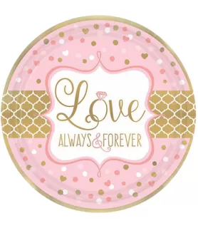 Sparkling Wedding Extra Large Paper Plates (8ct)