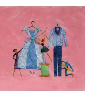 Wedding 'Dressed for Romance' Small Napkins (16ct)