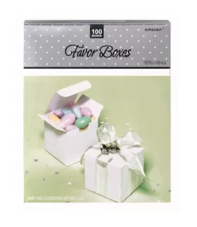 White Mini Favor Boxes (100ct)