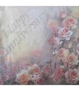 Annivesary 'Rose Sonata' Lunch Napkins (36ct)