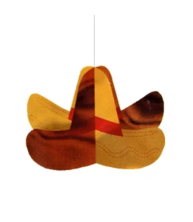 Fiesta 3D Mini Foil Sombrero Hanging Decorations (8ct)