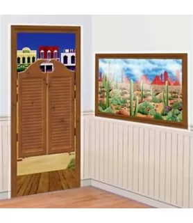 Western Plastic Swing Doorway Scene Setter Add-Ons (2pc)