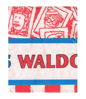 Damaged Where's Waldo? Vintage 1991 Red Paper Table Cover (1ct)