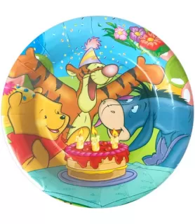 Winnie the Pooh 'Birthday Cake' Large Paper Plates (8ct)