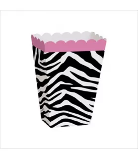 Zebra Stripes 'Pink and Black' Favor Boxes (8ct)