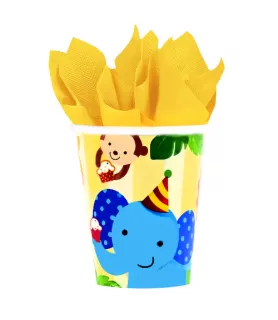 Zoo Jungle Animal 9oz Paper Cups (8ct)